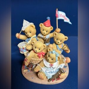 Enesco Cherished Teddies 5th Anniversary Figurine Limited Edition   Vintage set